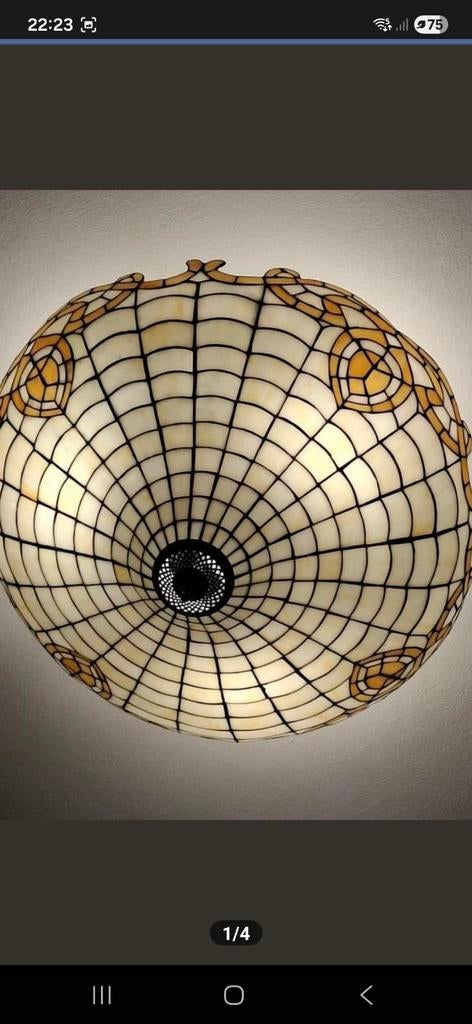 Tiffany plafondlamp plafonniere medina lamp 60 cm, Enlèvement