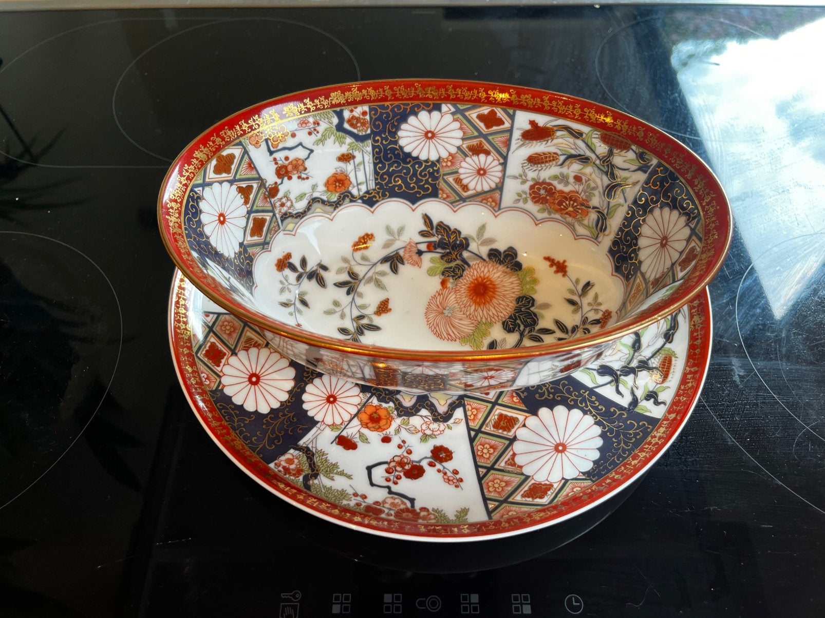 Porseleinen Schaal en bord japanse stijl, Antiek en Kunst, Ophalen