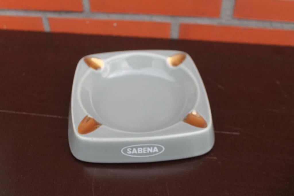Mooie Sabena Asbak " Belgian World Airlines " souvenier, Ophalen of Verzenden, Gebruikt