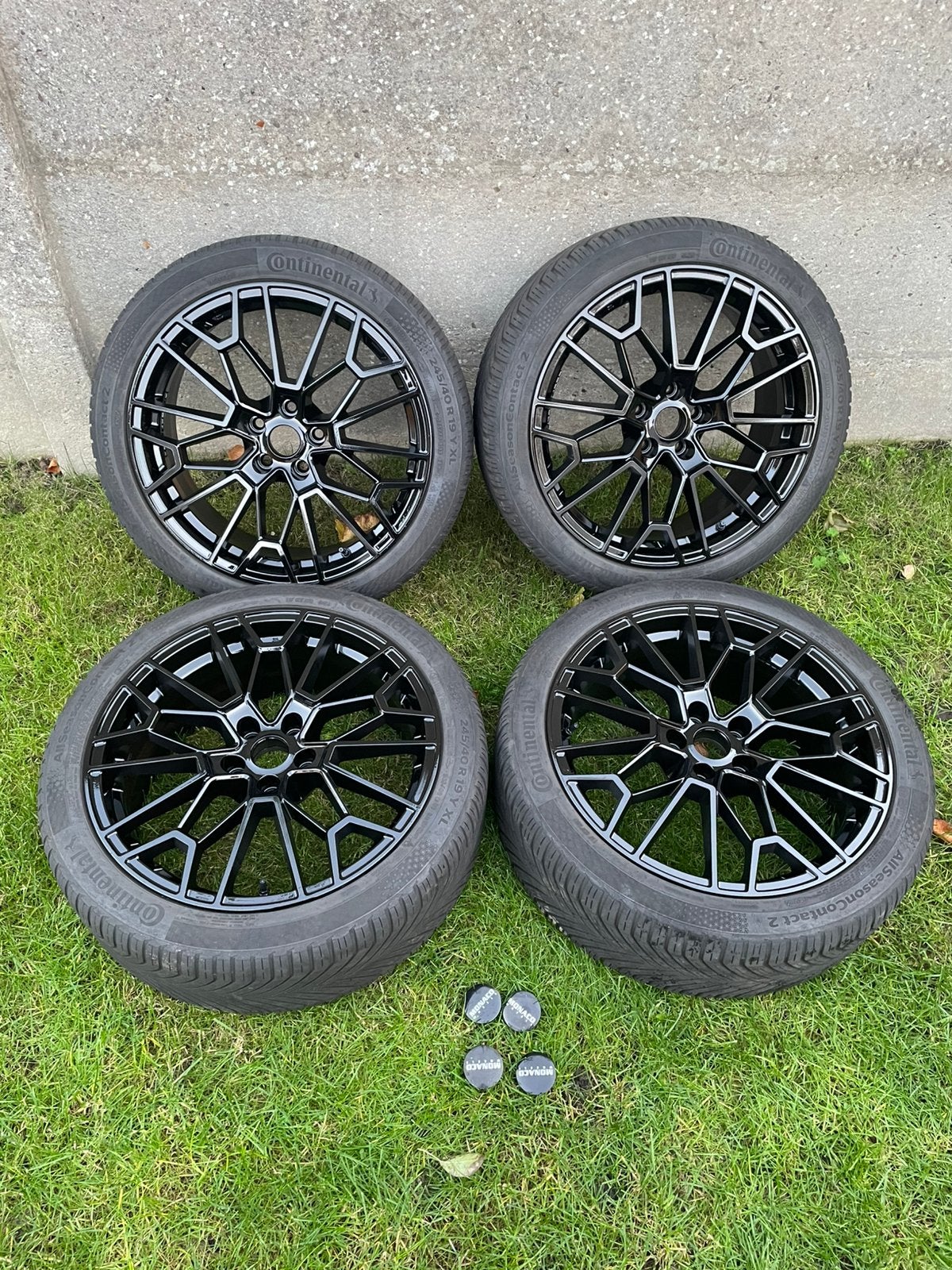 Jantes 19 pouces 5x12 avec pneus Allseason M+S Continental, Enlèvement, Comme neuf