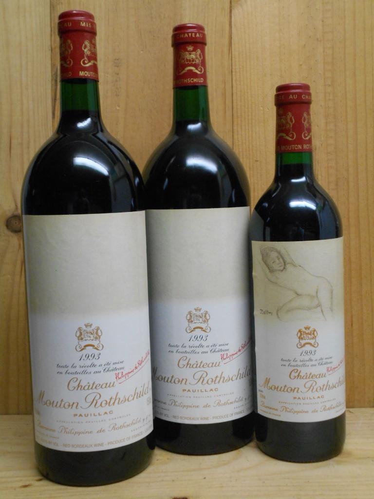 1x MAGNUM  MOUTON  ROTHSCHILD 1993, étiquette américaine, Collections, Vins, Enlèvement ou Envoi, Neuf, France