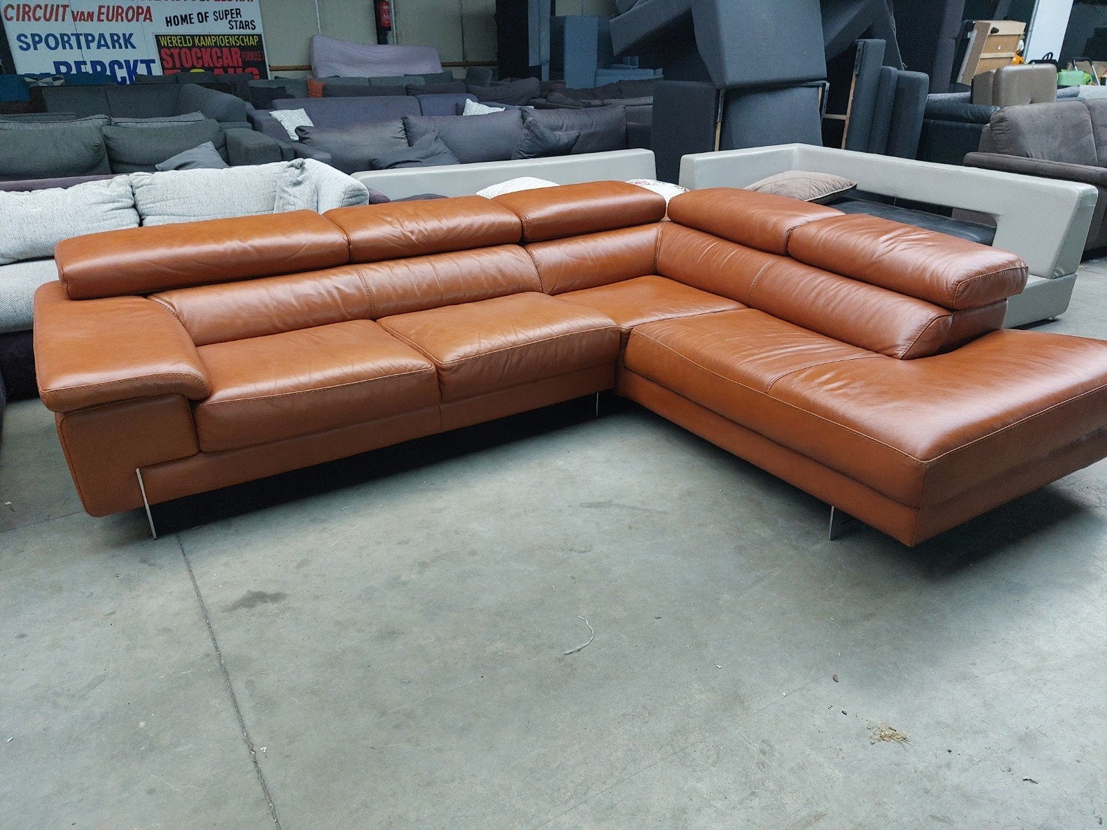 Hoekbank Salon Zetel leder chateau dax, Huis en Inrichting, Ophalen, Leer
