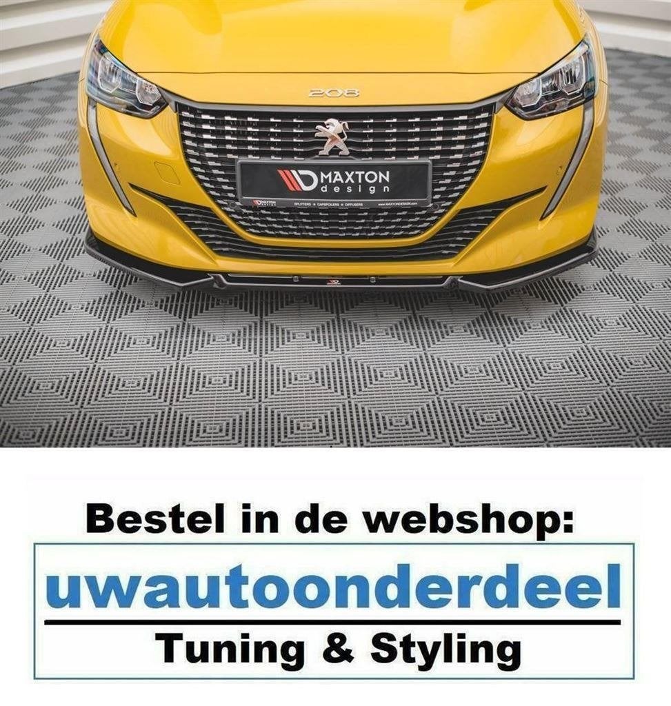 Maxton Spoiler Voorspoiler Lip Splitter Voor Peugeot 208 MK2, Autos : Divers, Tuning & Styling, Envoi