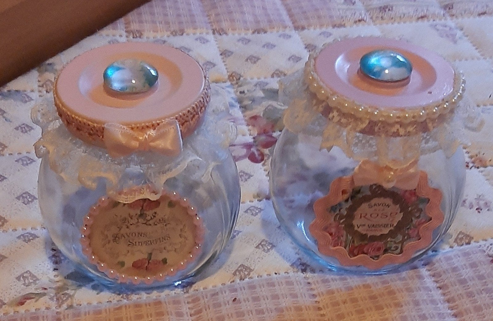 Lot de 2 bonbonnières, Enlèvement ou Envoi, Comme neuf, Verre