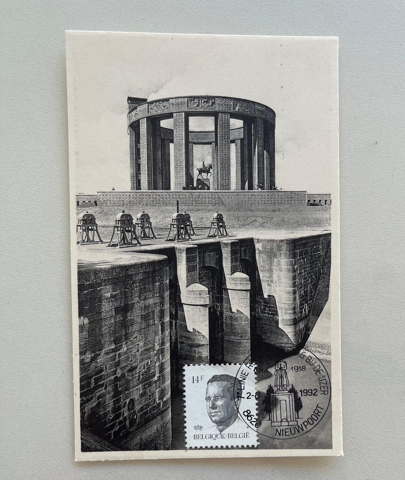 Luxe Postkaart Nieuwpoort Unieke Stempel 7de Linieregiment, Ophalen of Verzenden