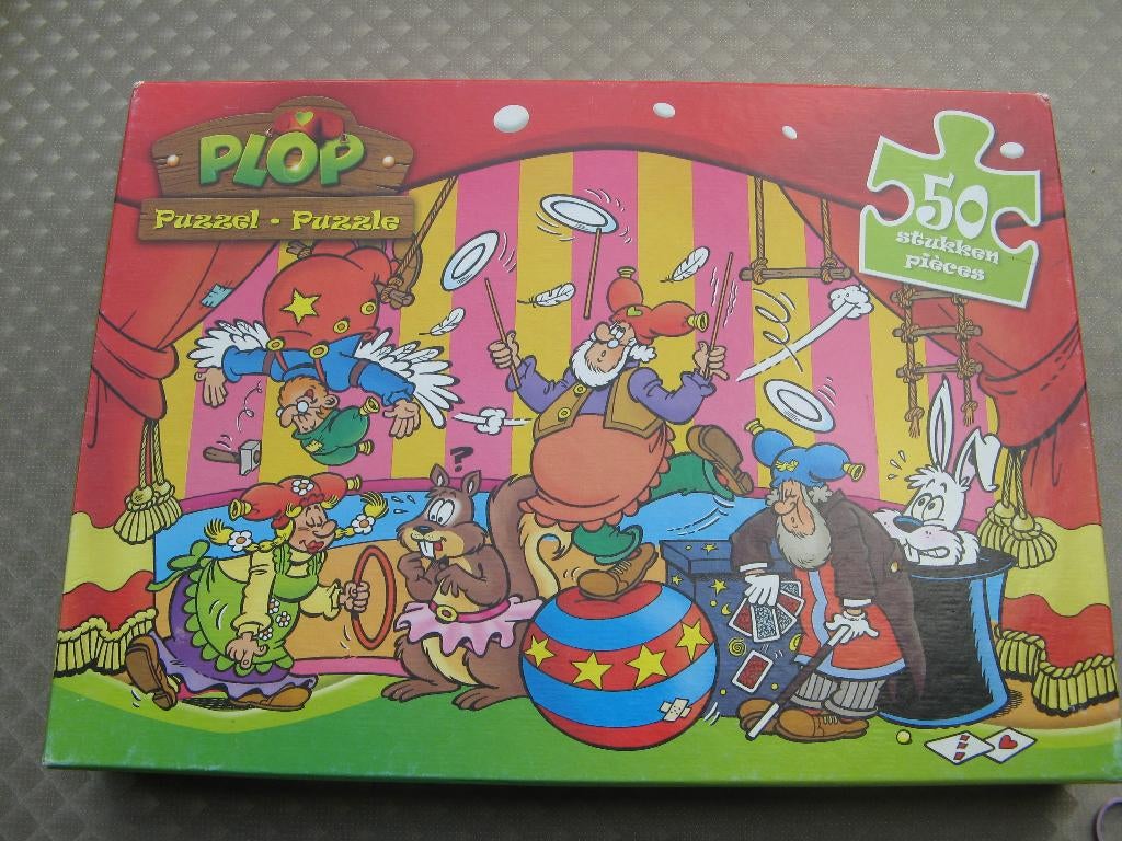 Puzzel Kabouter Plop met 50 stukjes, Ophalen of Verzenden, 10 tot 50 stukjes, Gebruikt, 4 tot 6 jaar