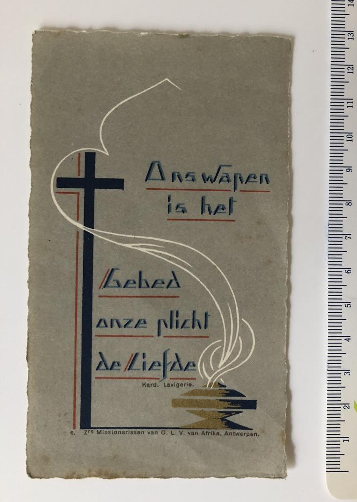 Zusters Missionarissen van O.L.V. van Afrika Antwerpen, Verzamelen, Ophalen of Verzenden, Bidprentje