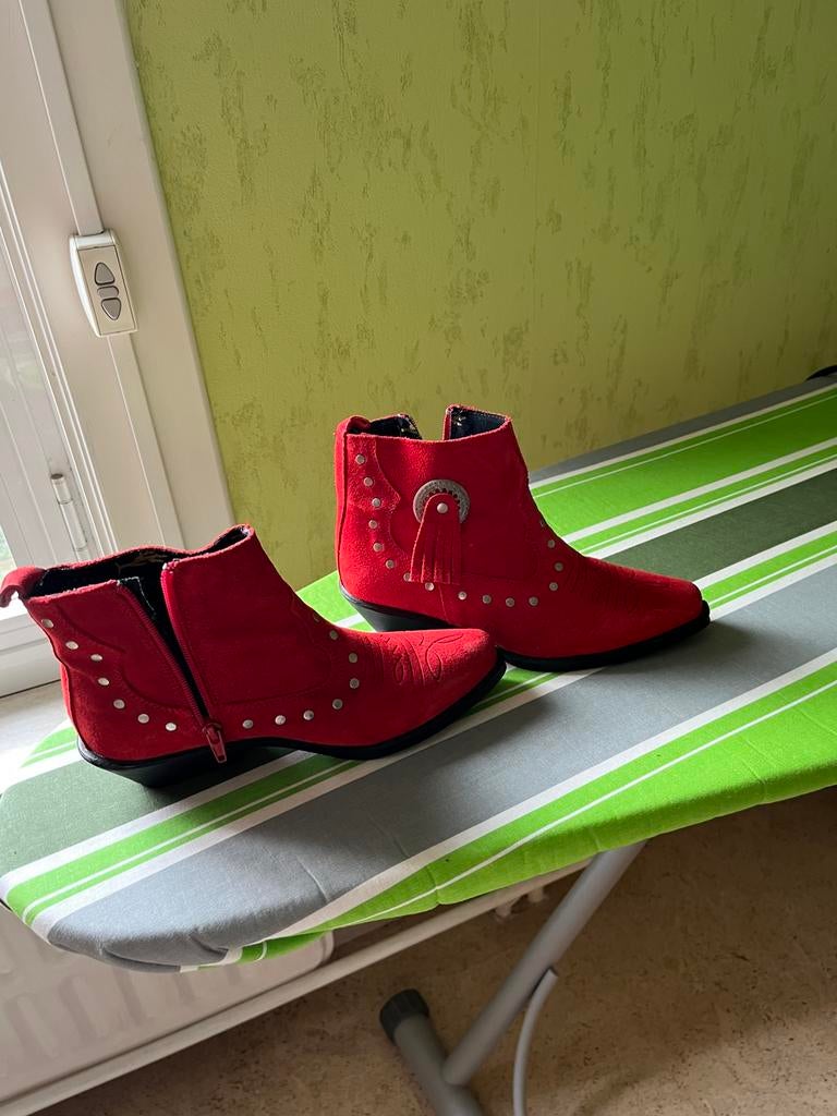 Western boots  rode maat 36, Meisje, Overige typen, Ophalen of Verzenden, Zo goed als nieuw