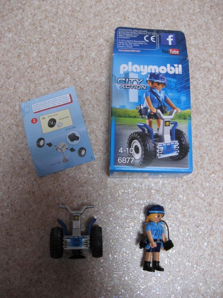 Playmobil 6877 Gyropode + policière, Enlèvement ou Envoi, Comme neuf, Ensemble complet