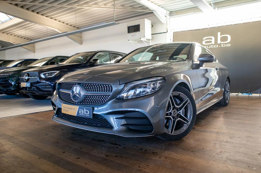 Mercedes-Benz C 180 COUPE, AMG-LINE, PANO, LED, CAMERA, LED, Autos, 0 kg, Argent ou Gris, Achat, Euro 6