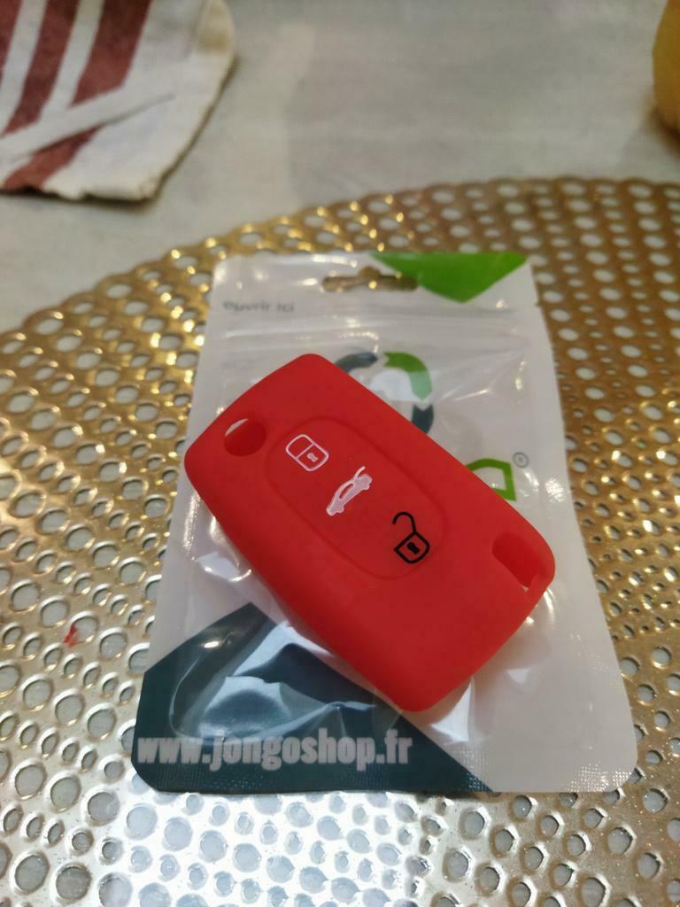 Silicone coque clé rouge adapté clé Citroën Peugeot état neu, Ophalen of Verzenden, Citroën