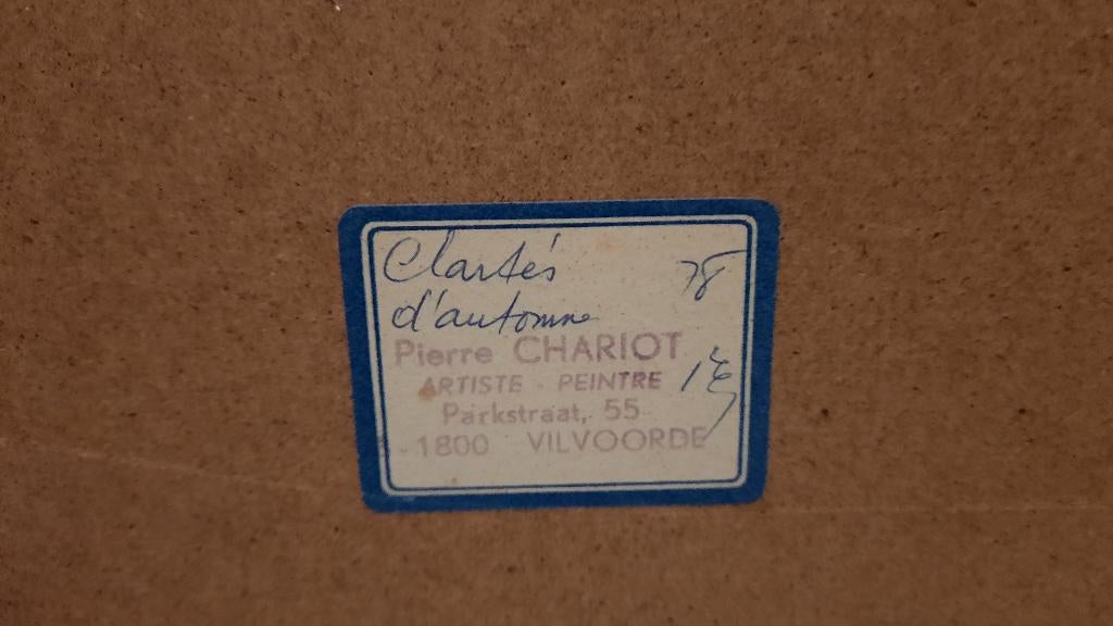 Peinture de Pierre Chariot, Antiquités & Art, Enlèvement ou Envoi
