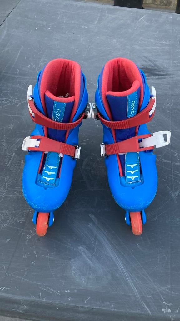 Rolschaatsen inline skates m30-32 blauw, Ophalen, Kinderen, Verstelbaar, Gebruikt