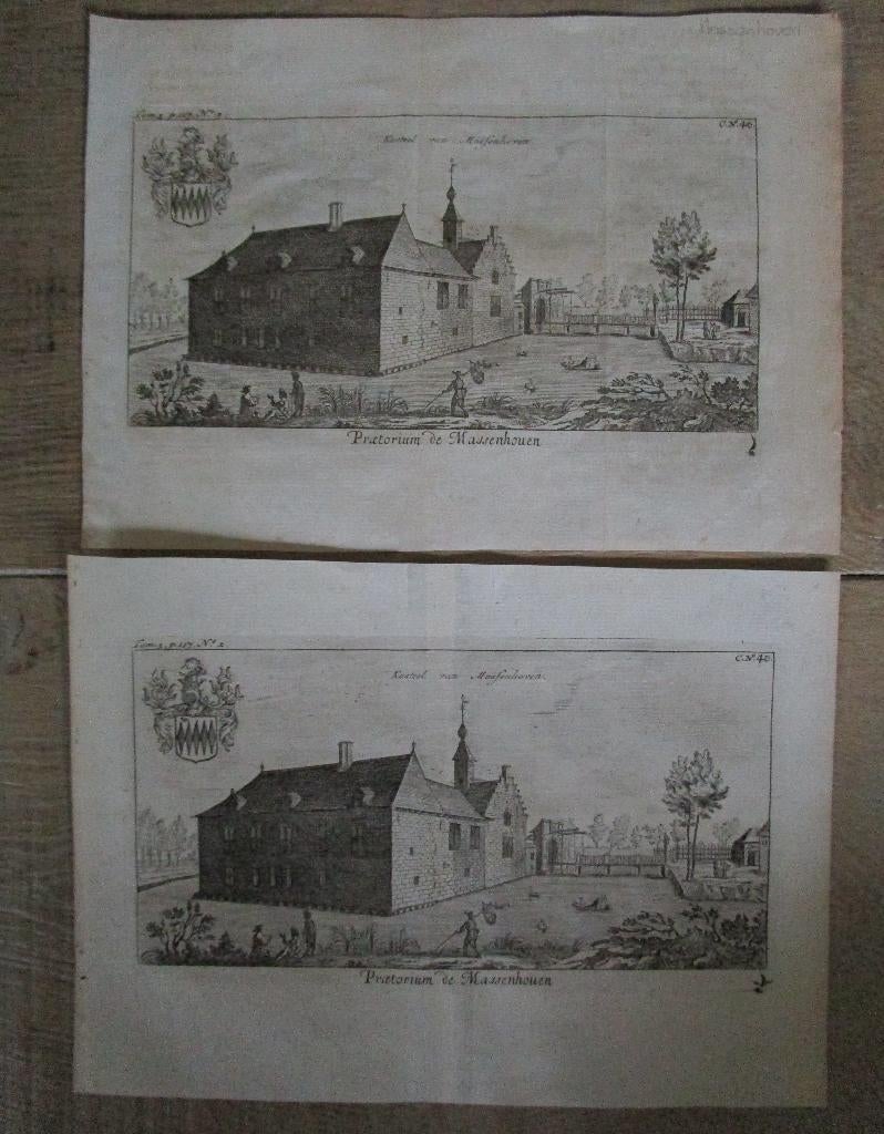 Massenhoven verzamelen, Verzamelen, Foto's en Prenten, Zo goed als nieuw, Prent, Overige onderwerpen, Ophalen of Verzenden