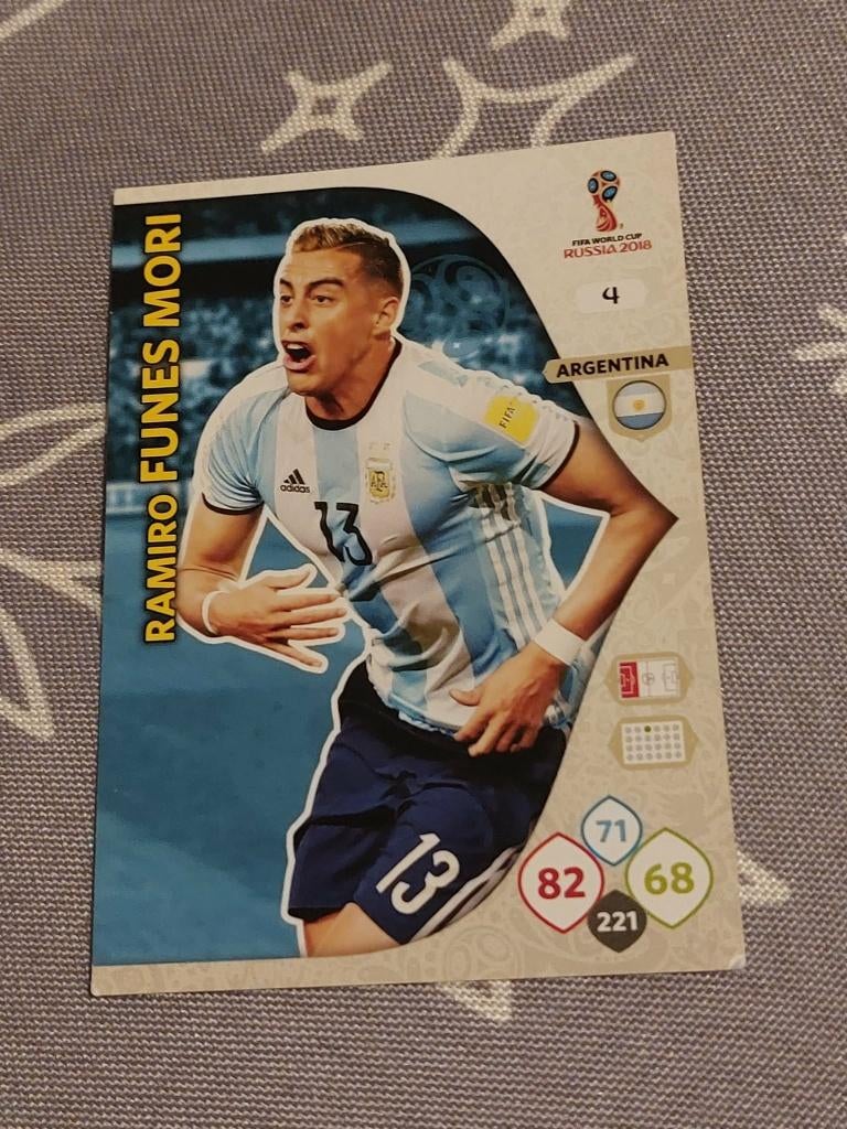 Voetbalkaart : Panini / Ramiro Funes Mori / Argentinië, Verzamelen, Verzenden, Zo goed als nieuw, Spelerskaart
