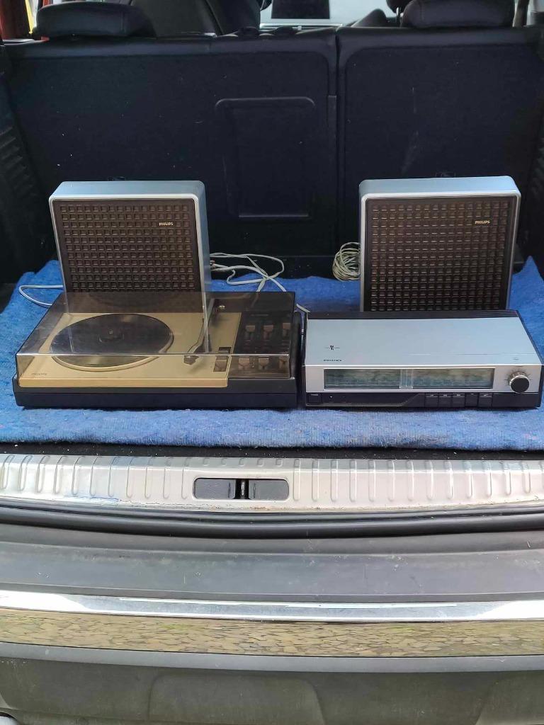 Philips draaitafel + tuner + luidsprekers vintage 1971, Ophalen of Verzenden, Gebruikt, Platenspeler, Philips