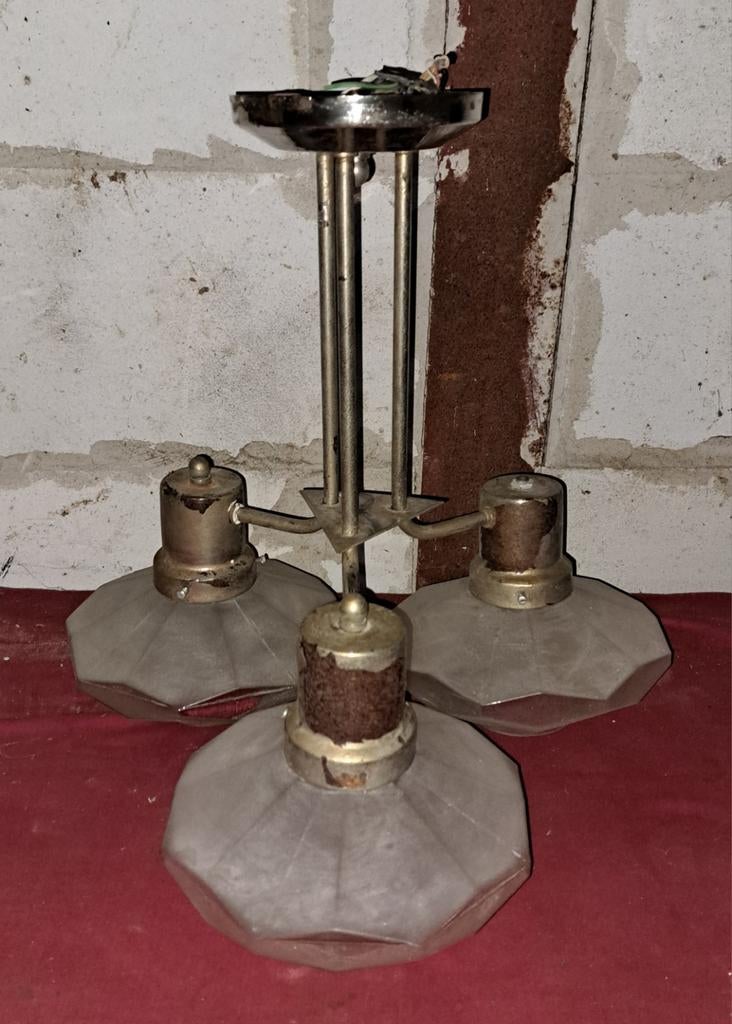 Luster Lusters art deco Luster plafondlamp, Antiek en Kunst, Ophalen of Verzenden