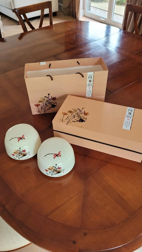 2 POTS DE CONSERVATION CHINOIS REMPLIS DE THÉ, Antiquités & Art, Enlèvement ou Envoi