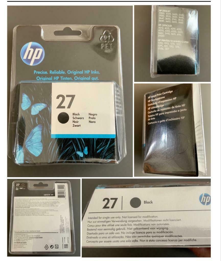 Cartouche neuve HP noire 27, Enlèvement, Neuf, Cartridge, HP