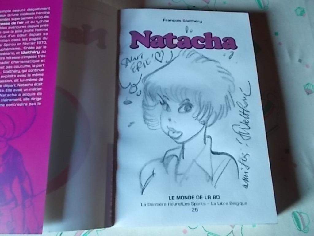BD EO Natacha dédicace, Livres, Enlèvement ou Envoi, Utilisé