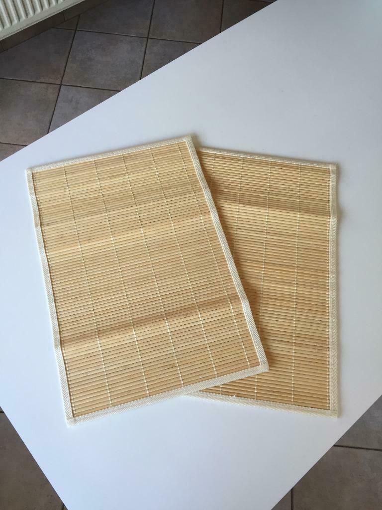 Placemats Bamboe - 2 stuks, Enlèvement ou Envoi, Neuf, Beige, Set de table
