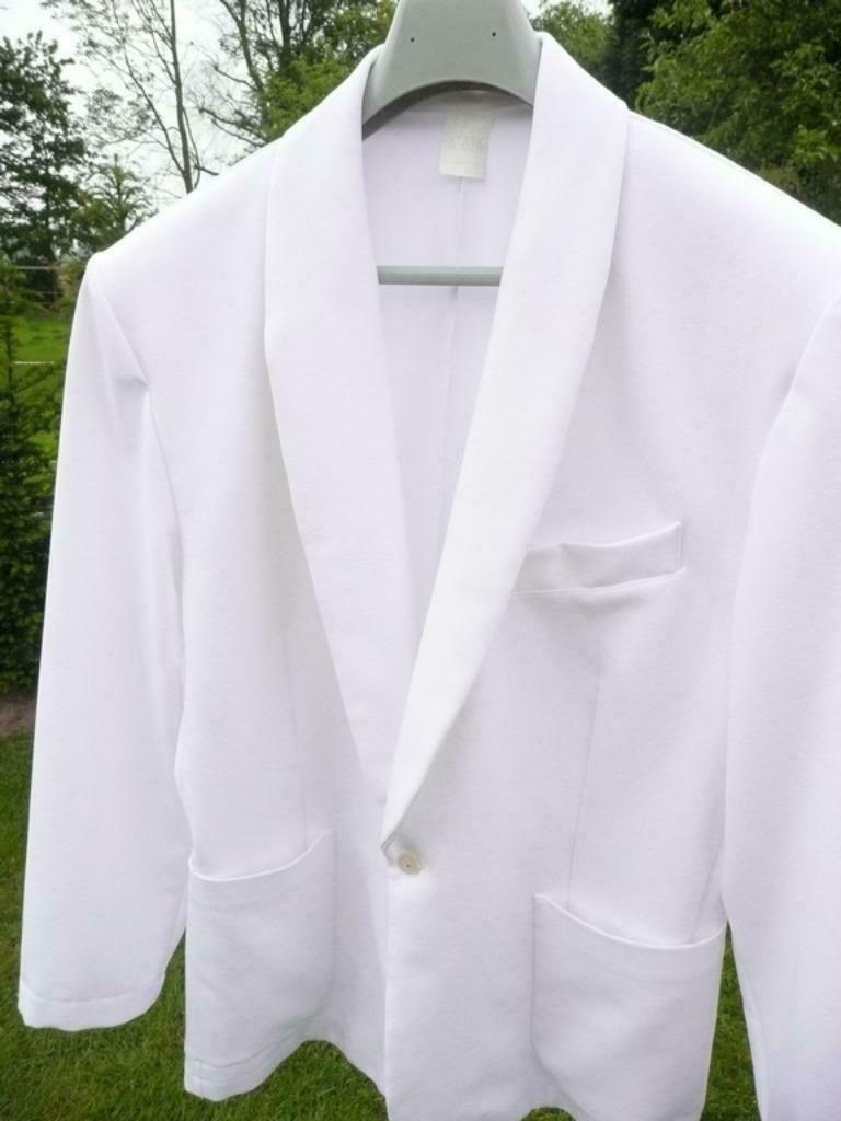 WITTE colbert/herenjas/blazer/vest maat 46, Ophalen of Verzenden, Zo goed als nieuw, Overige kleuren, Trouwpak