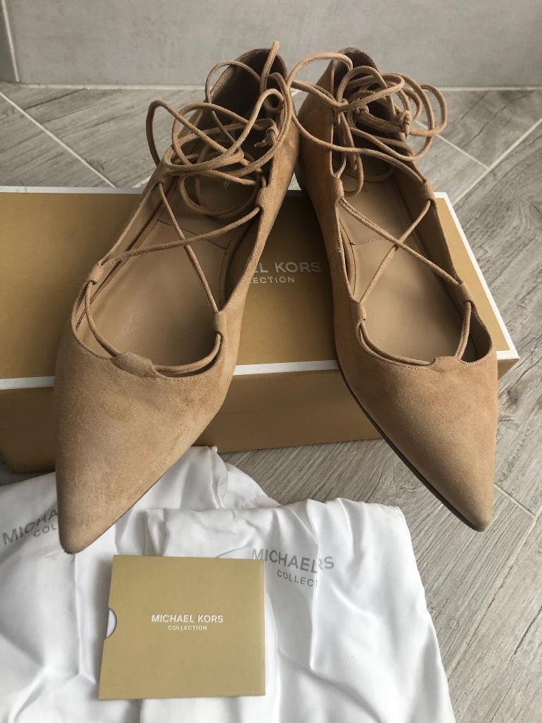 Michael Kors Collection Kallie ballerina’s 38, Beige, Gedragen, Ballerina's, Ophalen of Verzenden