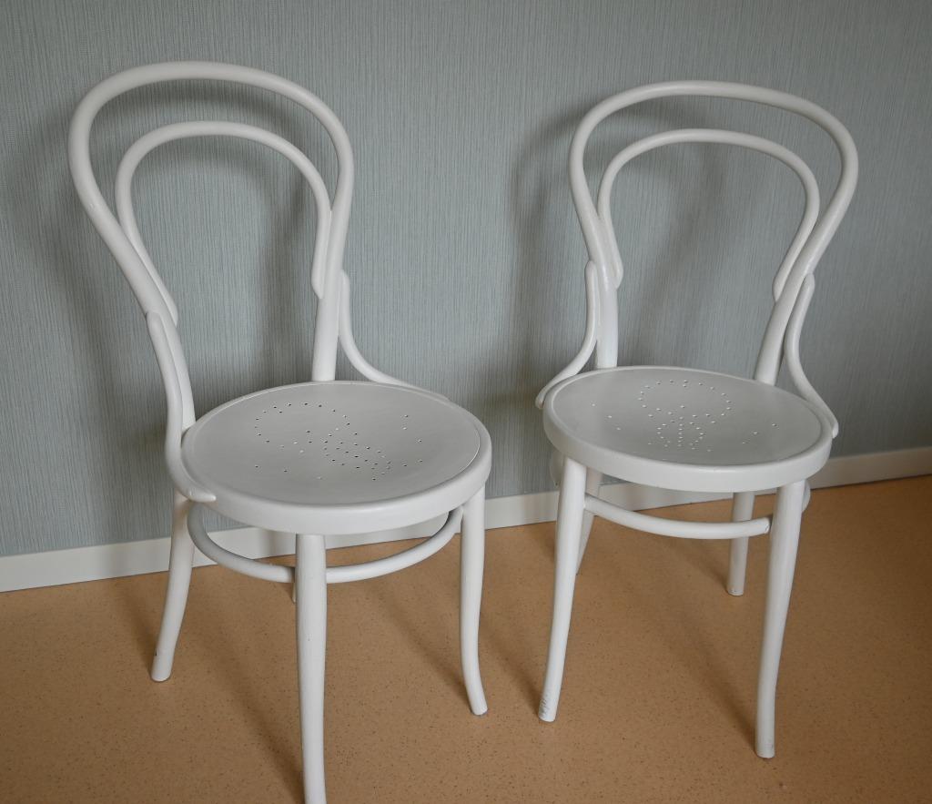 Stoelen, Huis en Inrichting, Stoelen, Gebruikt, Hout, Wit, Ophalen