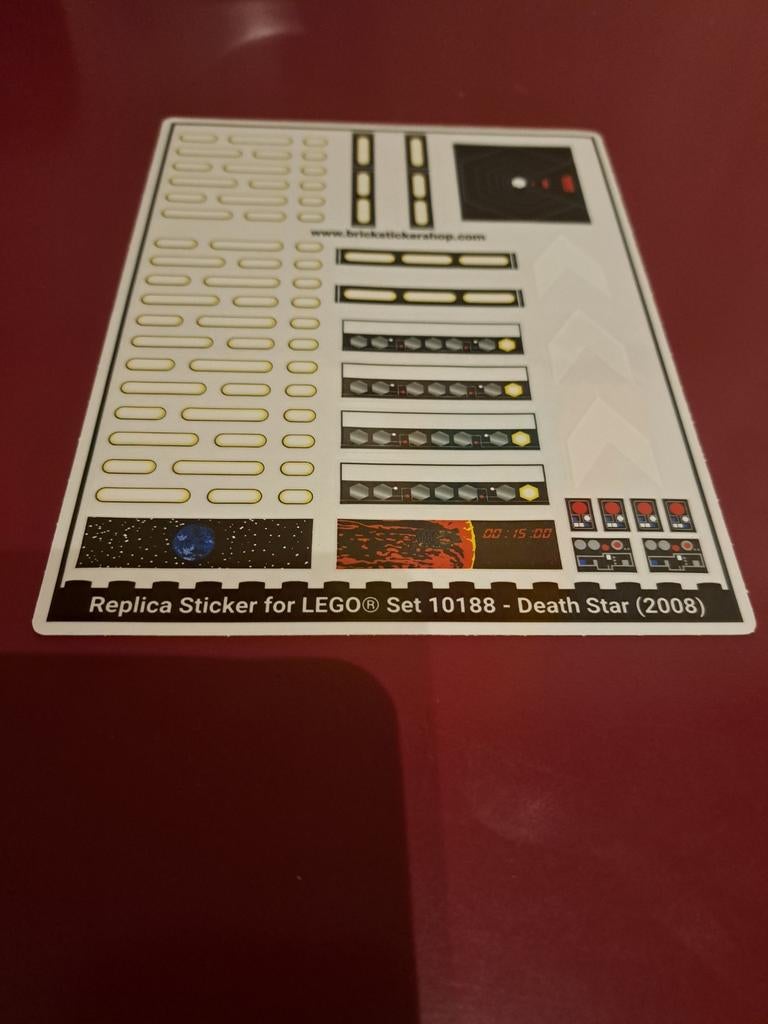 Lego star wars 10188 death star sticker sheet, Ophalen of Verzenden, Nieuw, Lego