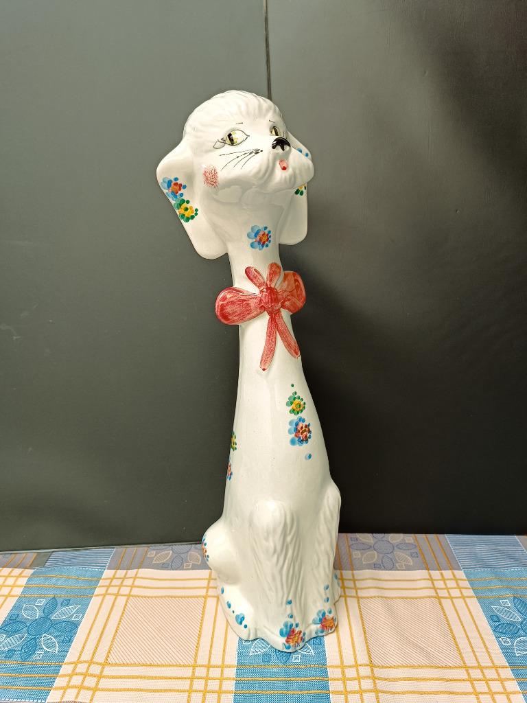 Keramische Hond Poedel Spaarpot - Keramisch Vintage Retro, Antiek en Kunst, Antiek | Porselein, Ophalen of Verzenden