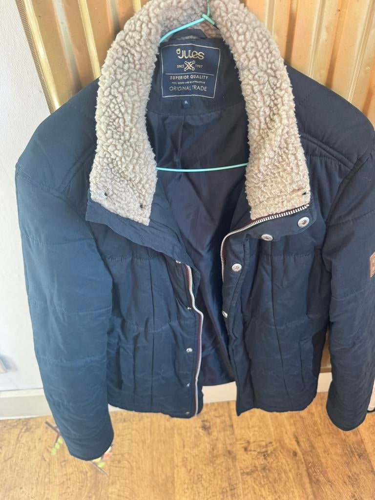 Jules gewatteerde winterjas met teddy kraag – donkerblauw, Kleding | Heren, Jassen | Winter, Ophalen, Gedragen