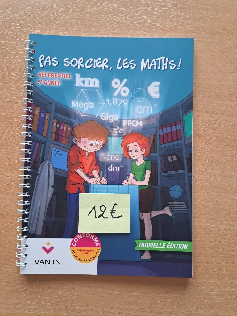 Pas sorcier les maths 5 - Manuel scolaire math, Enlèvement, Neuf, Primaire, Mathématiques A