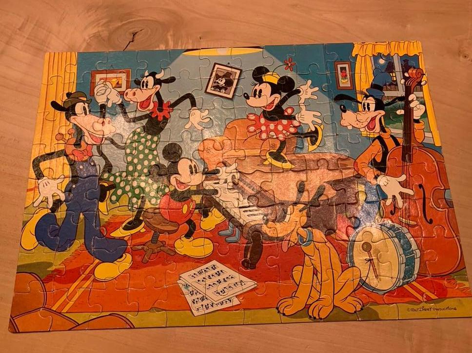 Oude Mickey Mouse puzzel, Ophalen of Verzenden, Mickey Mouse, Gebruikt, Overige typen