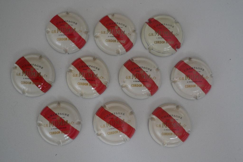 lot 10 capsules de champagne G.H. MUMM cordon rouge, Verzamelen, Ophalen, Gebruikt