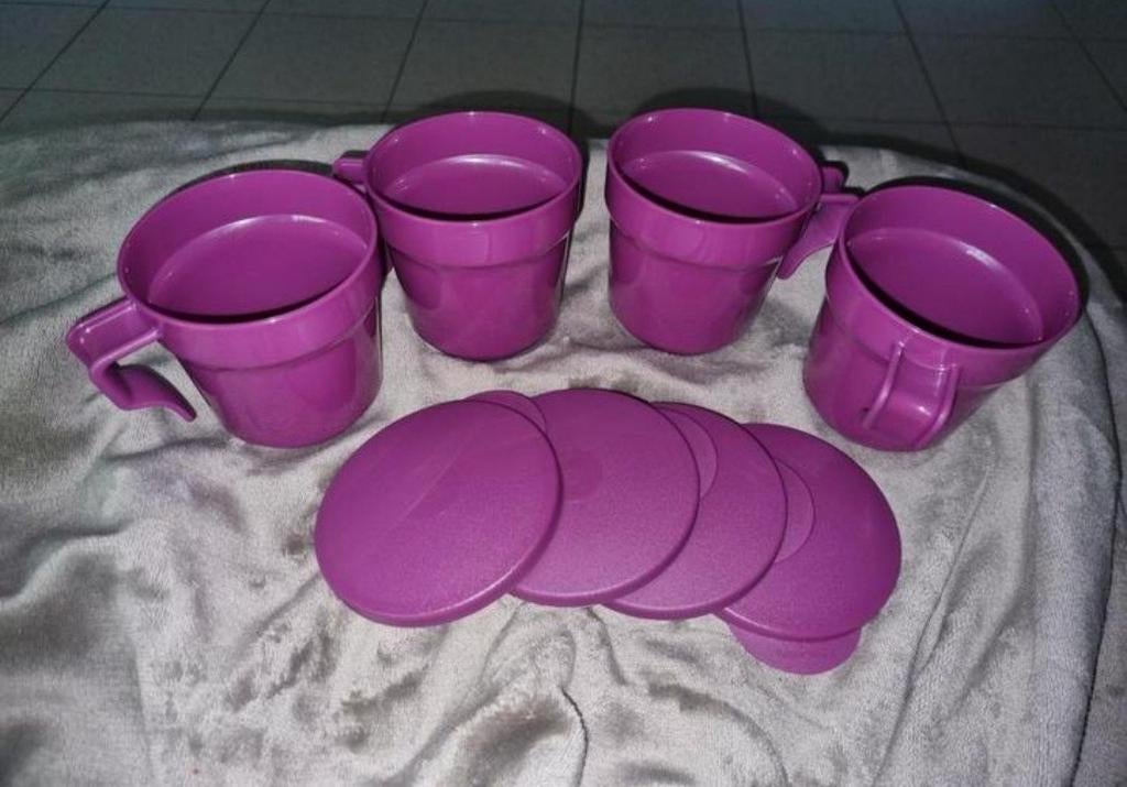 Tupperware set aloha bekers 350 ml, Enlèvement ou Envoi, Comme neuf