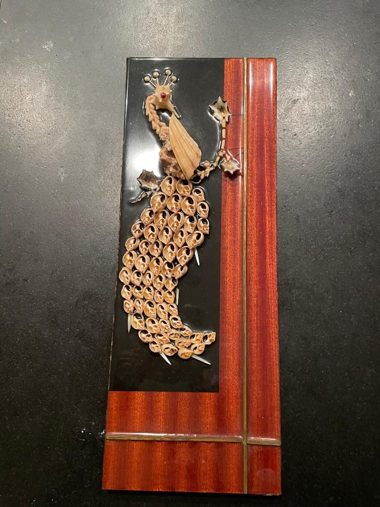Twee mooi verlakte kaders met schelpdecoraties te koop, Huis en Inrichting, Ophalen of Verzenden, Zo goed als nieuw