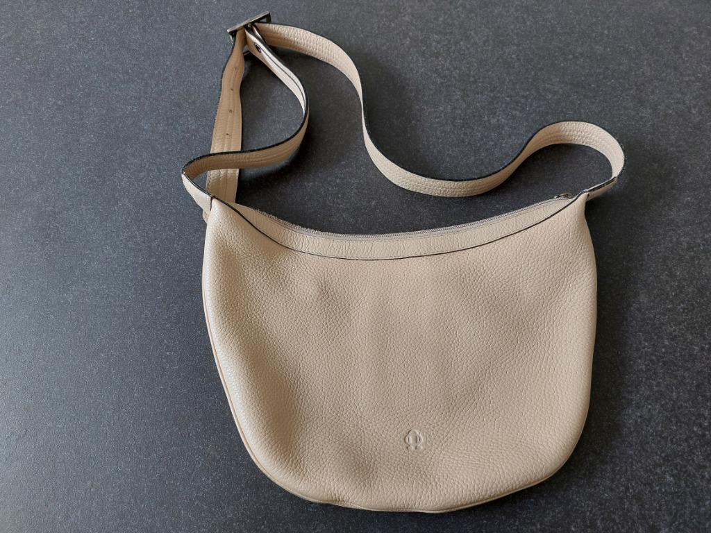 Lederen handtas - merk Nobody, Ophalen, Gebruikt, Beige, Handtas