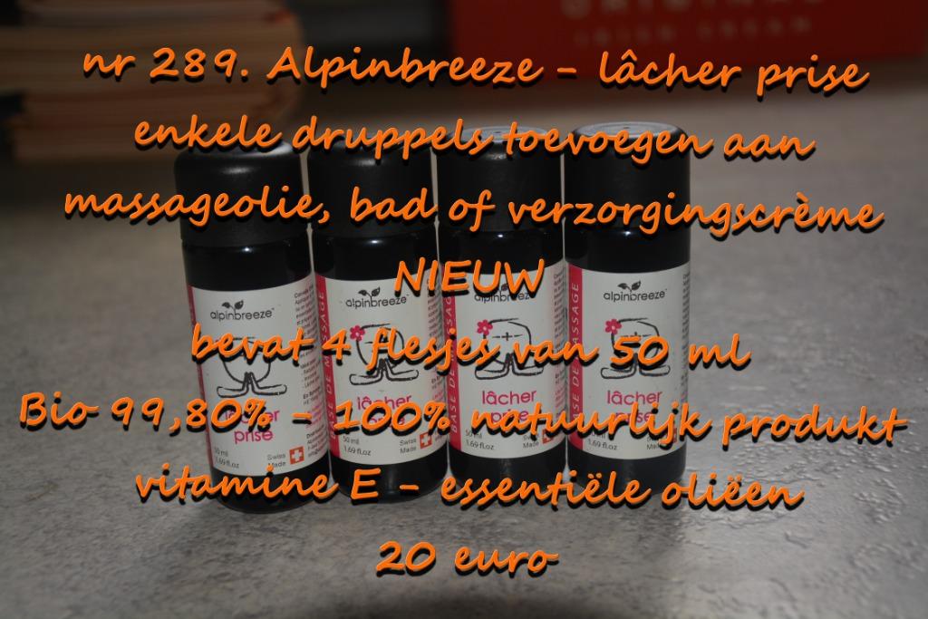 289. Alpinbreeze - lâcher prise , NIEUW , verzending inbegre, Verzenden, Nieuw, Olie of Lotion