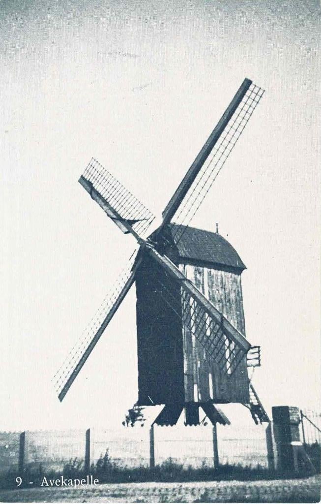 Avekapelle - molen, Enlèvement ou Envoi, 1960 à 1980, Non affranchie, Flandre Occidentale