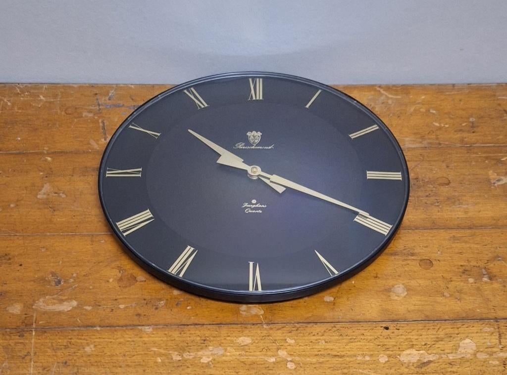 Junghans Parischemond Quartz W737 wandklok, Enlèvement, Utilisé, Analogique, Horloge murale
