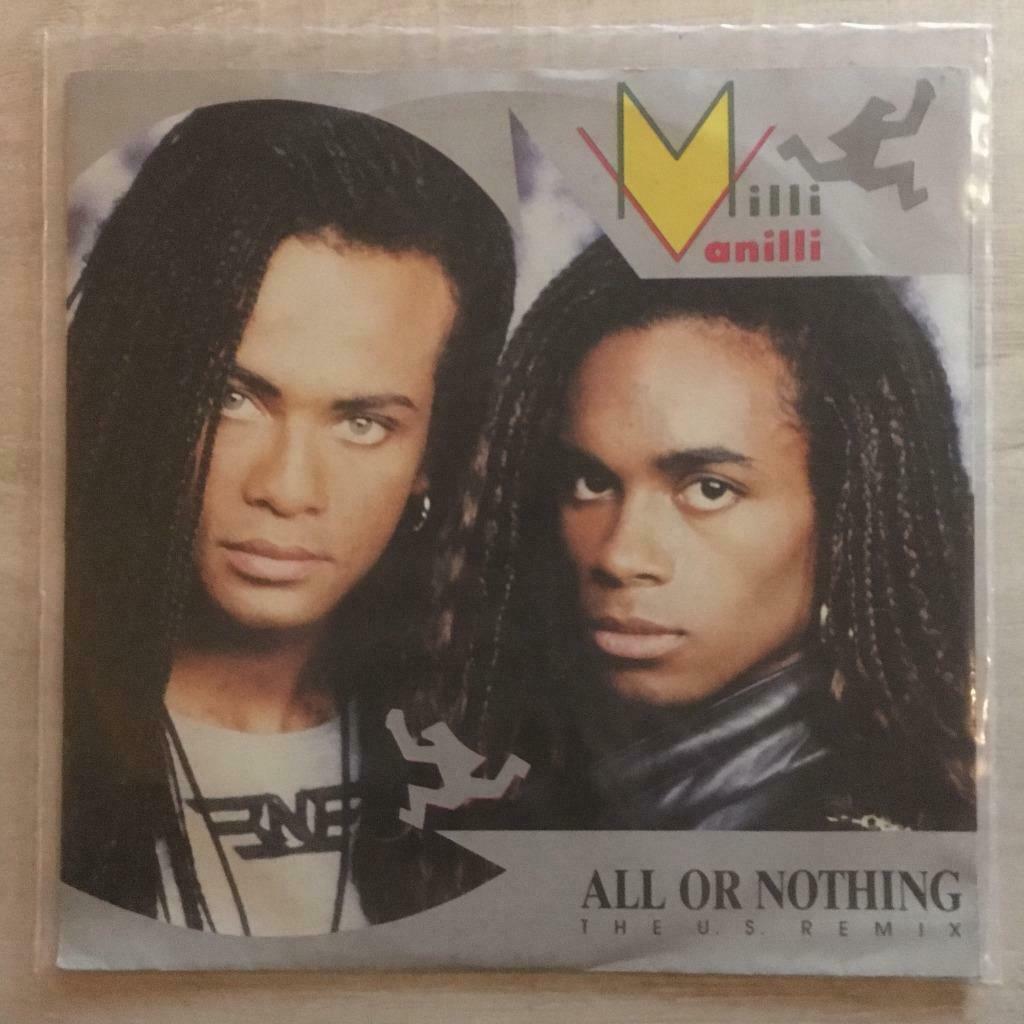 7" Milli Vanilli - All Or Nothing (The U.S. Remix) VG+, Envoi, 7 pouces, Pop, Single