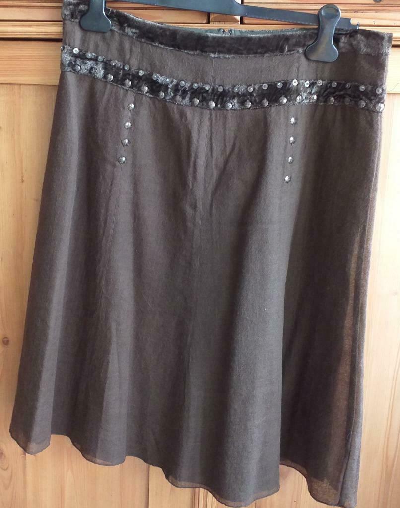 rok Terre Bleue, Kleding | Dames, Rokken, Ophalen of Verzenden, Zo goed als nieuw, Maat 42/44 (L), Bruin