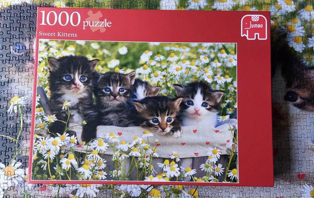 Puzzle Jumbo. 1000 pièces . Sweet kittens., Enlèvement ou Envoi, 500 à 1500 pièces, Comme neuf, Puzzle