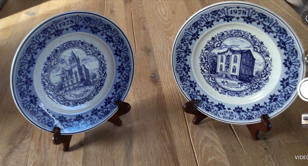 Delfts blauw - Edegem - Kontich, Antiek en Kunst, Curiosa en Brocante, Ophalen
