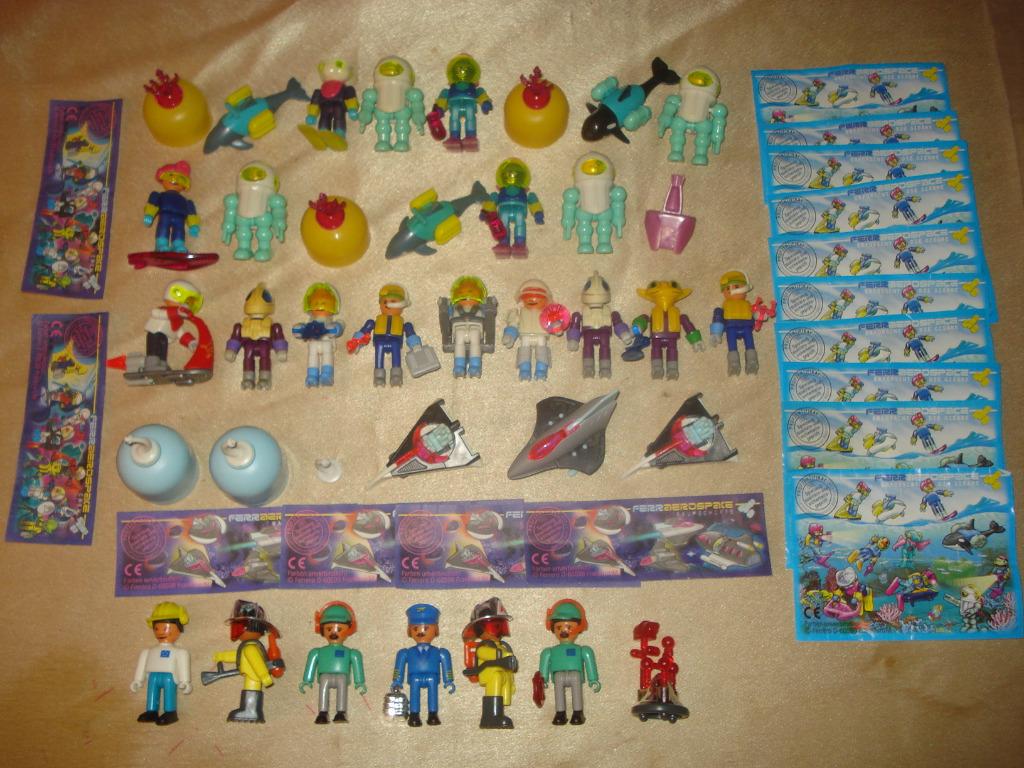 KINDER Lot d'Anciennes Figurines Diverses Espace, Océan 1996, Enlèvement ou Envoi, Comme neuf, Figurines