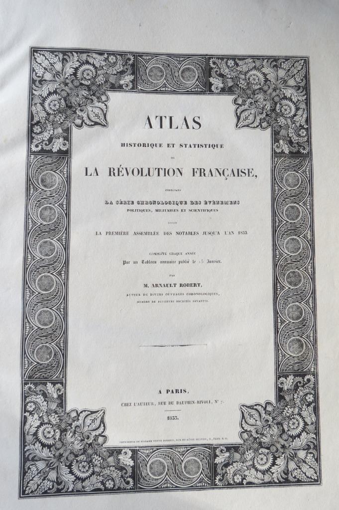 1833 Atlas historique de la révolution française, Ophalen, Arnault