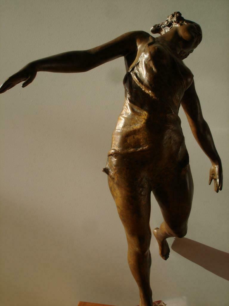 Louis MASCRE c1900 bronze PETERMANN BXL danseuse Art Nouveau, Enlèvement