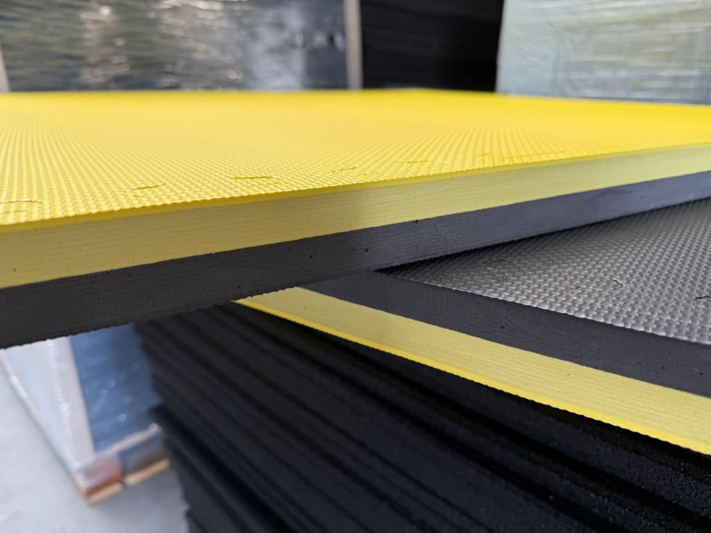 Tatamis PREMIUM 1mx1mx2.6cm epaisseur. Mousse EVA Jaune/noir, Info@kriden.be, Judo, Nieuw, Ophalen of Verzenden