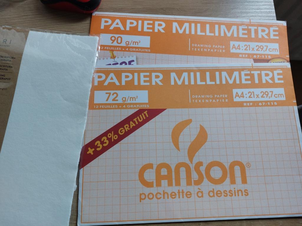 Papier millimétré et papier pour calligraphie, Enlèvement ou Envoi, Neuf