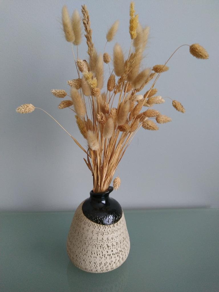 Mooie Rasteli soliflore geëmailleerde steengoed vintage look, Ophalen of Verzenden